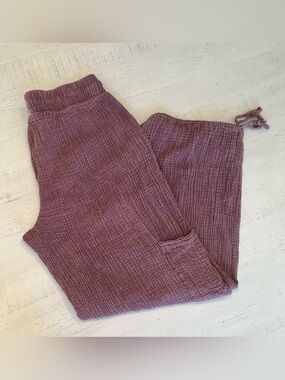 Indigo Rein Mauve Gauze Wide-Leg Lounge Pants